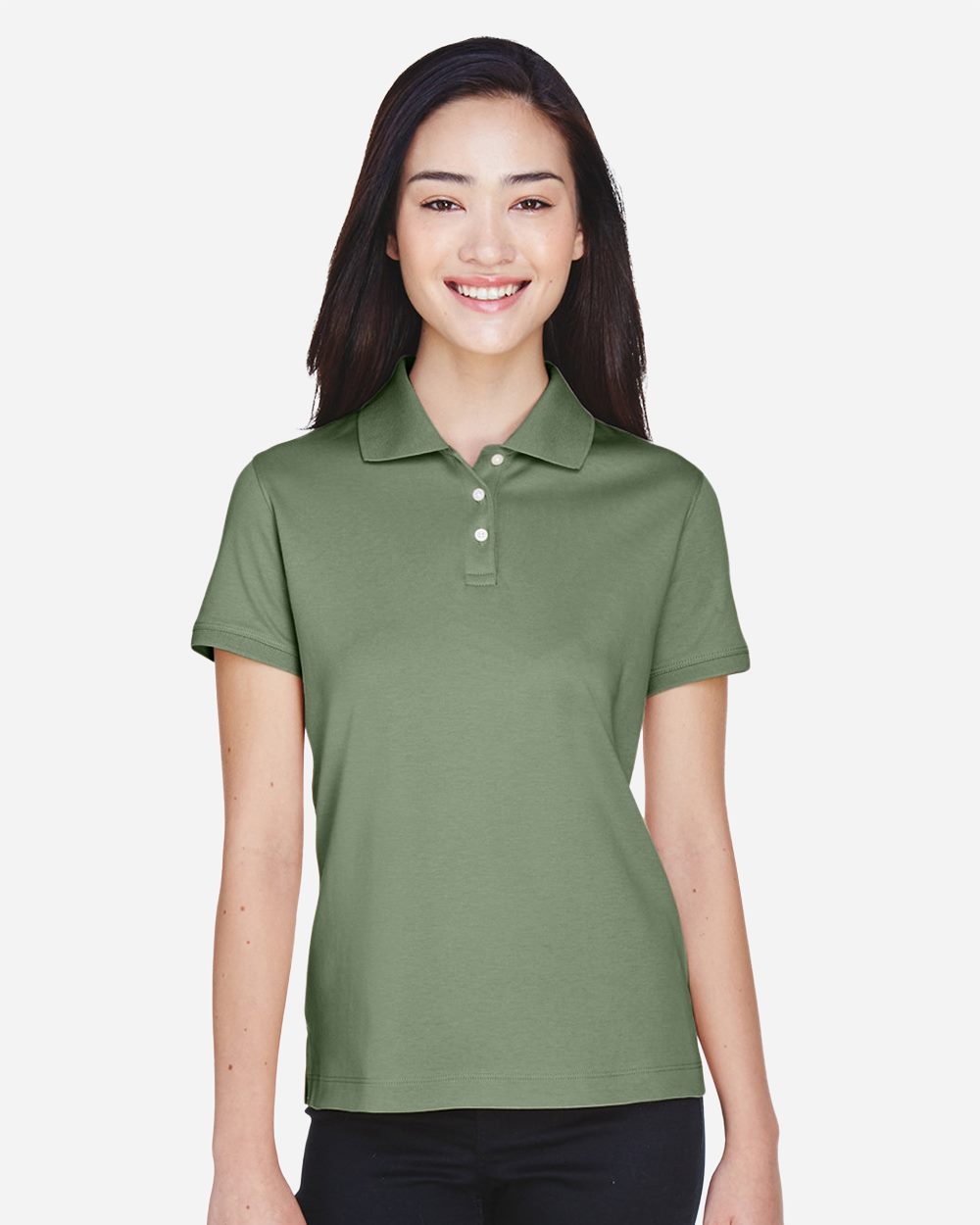 Devon & Jones - Women's Perfect Pima Interlock Polo - D140SW