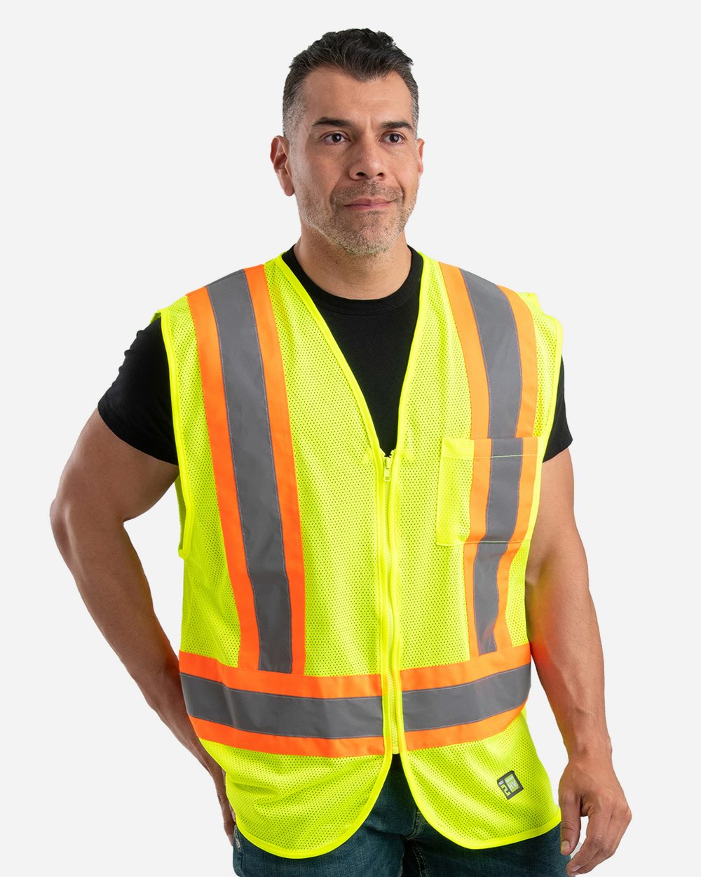 Berne Apparel - Chaleco multicolor de alta visibilidad clase 2 para hombre - HVV046