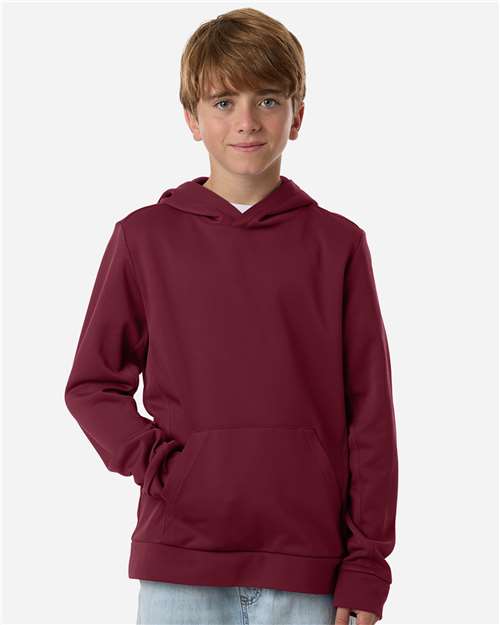 Team 365 - Youth Squad Hooded Tech Fleece Pullover - TT400Y