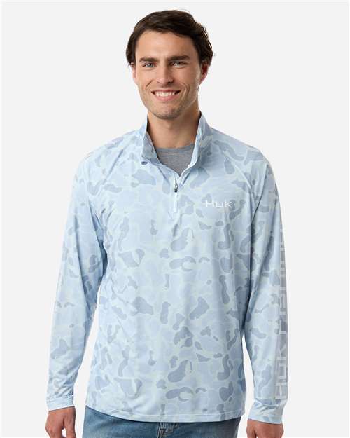 HUK - Men's Airweight KC Printed Quarter-Zip Pullover - H1200720
