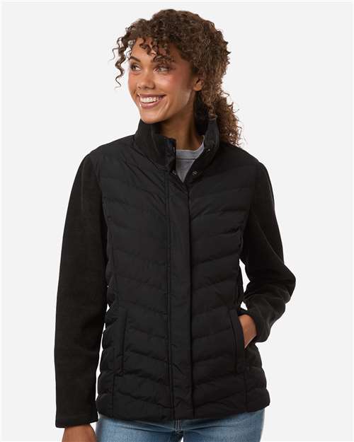 Weatherproof - Women's Mixed Media Chevron Jacket - W26719