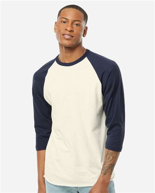 Tultex - Camiseta unisex de jersey fino raglán - 245