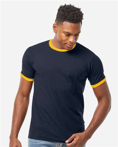 Tultex - Camiseta unisex de punto fino con ribetes - 246