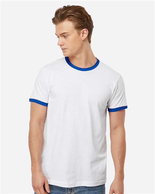 Tultex - Camiseta unisex de punto fino con ribetes - 246
