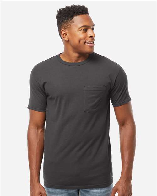 Tultex - Camiseta unisex de jersey grueso con bolsillo - 293