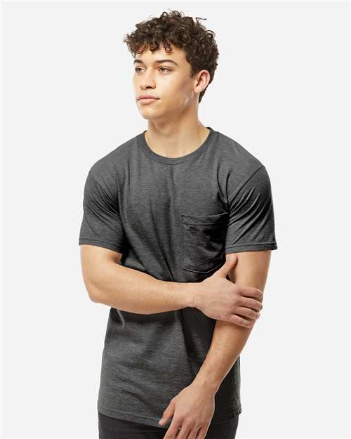 Tultex - Camiseta unisex de jersey grueso con bolsillo - 293
