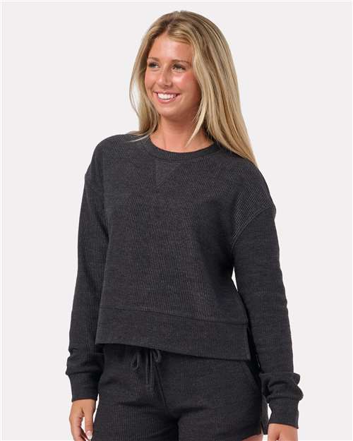 Boxercraft - Women's Rib Knit Corded Boxy Crewneck Sweatshirt - BW5102