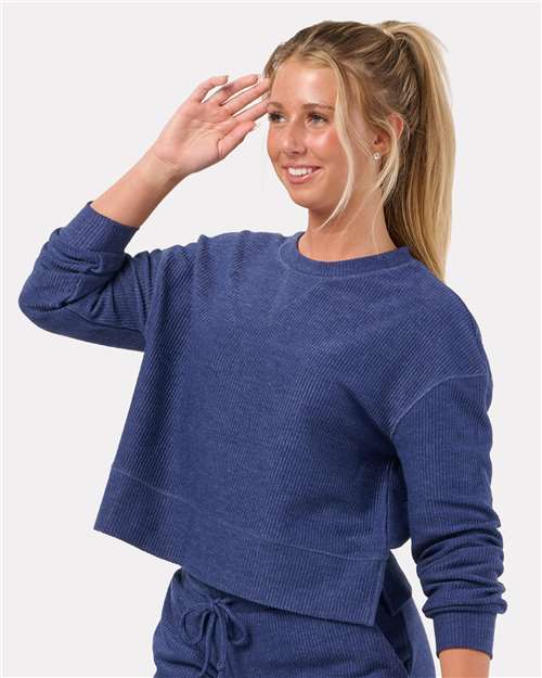 Boxercraft - Women's Rib Knit Corded Boxy Crewneck Sweatshirt - BW5102