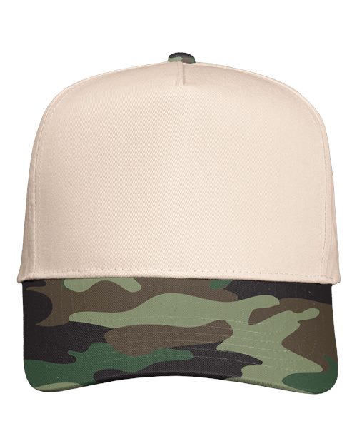 Valucap - Gorra de sarga de cinco paneles - 8869