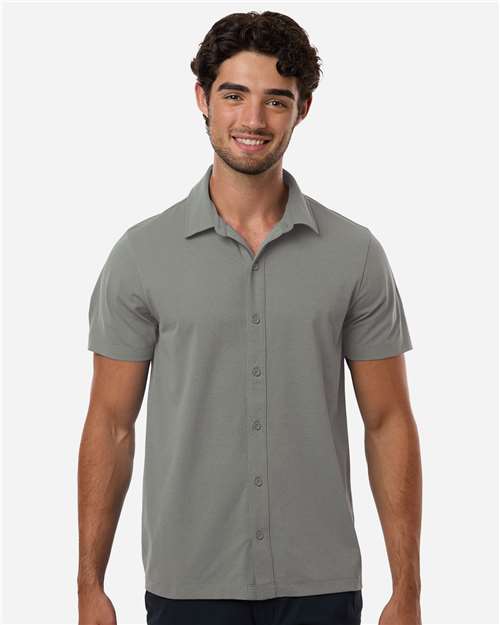 AllPro - Men's Pro-Flex Sorona® Button Down Short Sleeve Shirt - 41SPSS