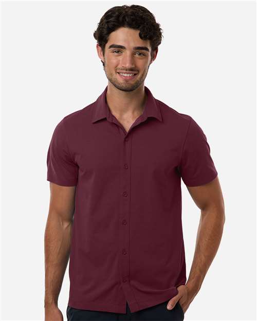 AllPro - Men's Pro-Flex Sorona® Button Down Short Sleeve Shirt - 41SPSS