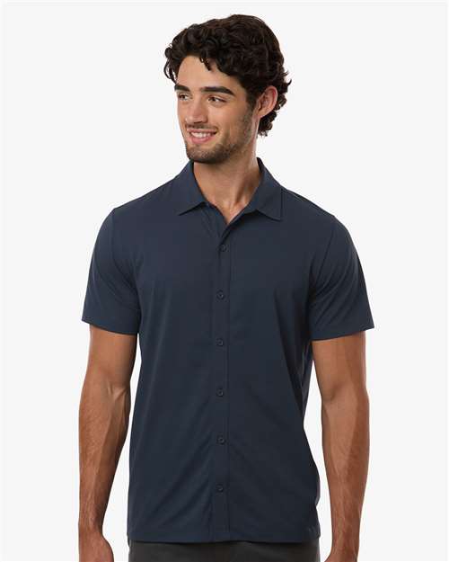 AllPro - Men's Pro-Flex Sorona® Button Down Short Sleeve Shirt - 41SPSS