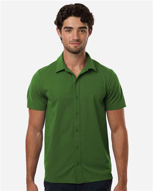 AllPro - Men's Pro-Flex Sorona® Button Down Short Sleeve Shirt - 41SPSS