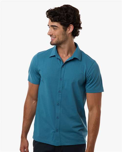 AllPro - Men's Pro-Flex Sorona® Button Down Short Sleeve Shirt - 41SPSS