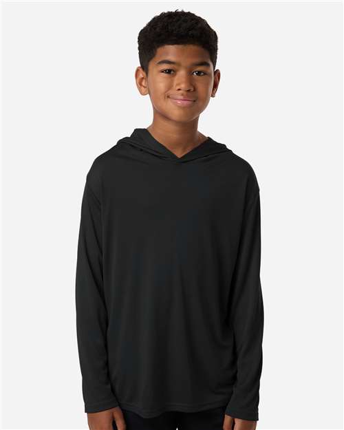 AllPro - Youth Pro-Lock Performance Hooded Long Sleeve T-Shirt - 48510Y