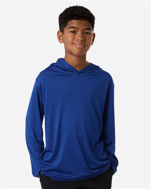 AllPro - Youth Pro-Lock Performance Hooded Long Sleeve T-Shirt - 48510Y