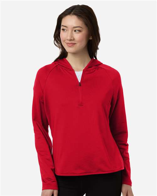 Equipo 365 - Sudadera con capucha y cremallera de un cuarto para mujer - TT200W