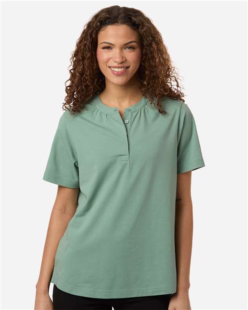 Devon & Jones - Polo Seaton Pebble Texturizado para Mujer - DG102W
