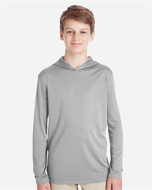 Team 365 - Youth Zone Performance Hooded Long Sleeve T-Shirt - TT41Y