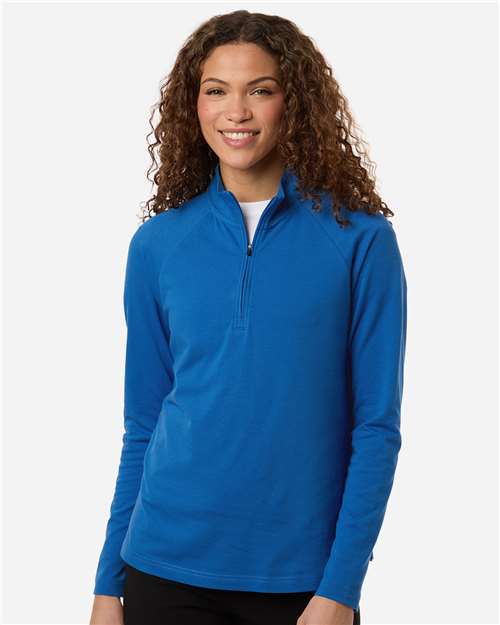 Devon & Jones - Women's Seaton Pebble Textured Quarter-Zip Pullover - DG402W
