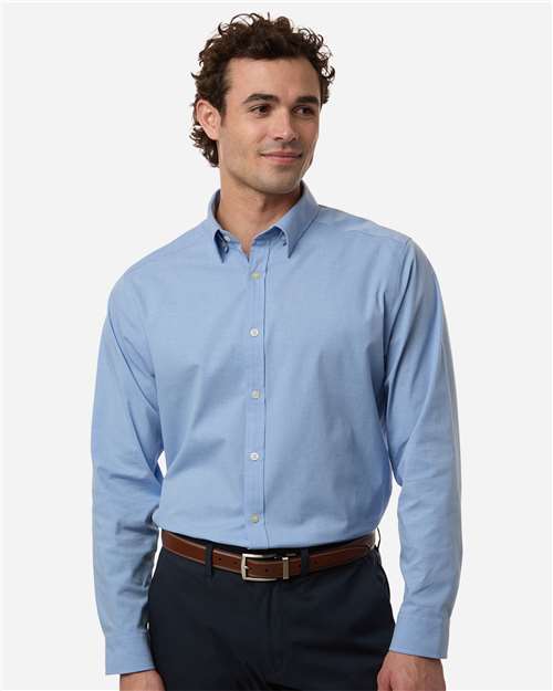 Devon & Jones - Camisa de vestir de popelina Spencer CrownLux Performance® para hombre - DG505
