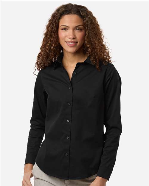 Devon & Jones - Camisa de vestir de popelina Spencer CrownLux Performance® para mujer - DG505W