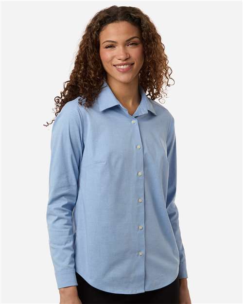 Devon & Jones - Camisa de vestir de popelina Spencer CrownLux Performance® para mujer - DG505W