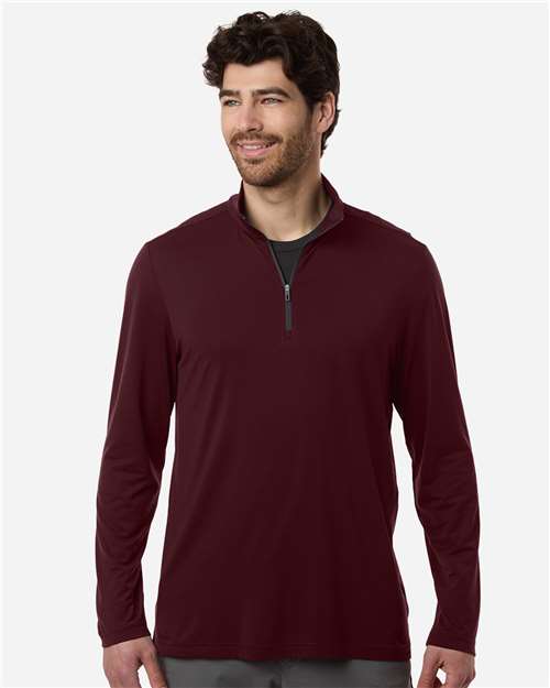 North End - Sudadera Jaq elástica de rendimiento con cremallera de un cuarto para hombre - NE405