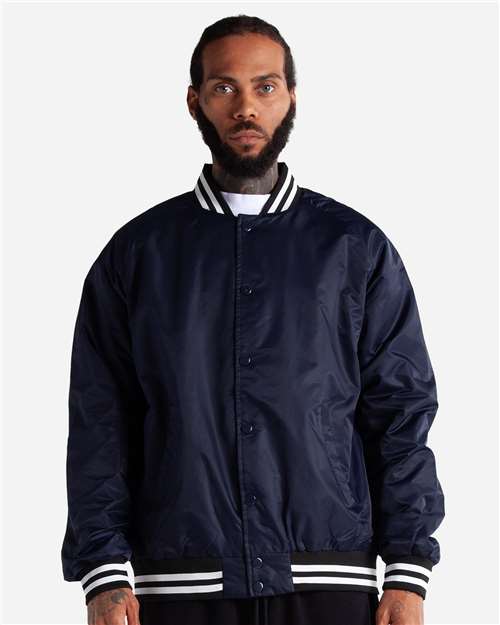 Shaka Wear - Unisex Collared Varsity Jacket - SHCVBJ
