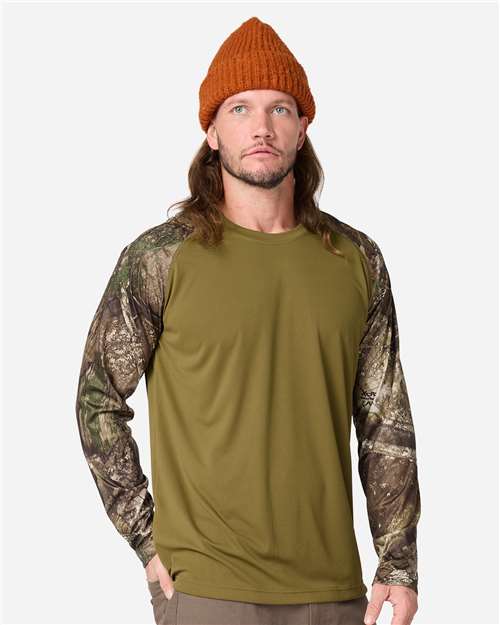 RealTree - Unisex Realtree® Performance Colorblocked Long Sleeve T-Shirt - RT3104