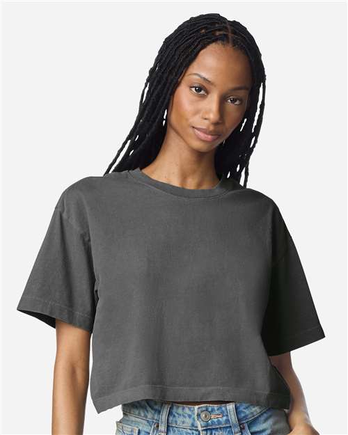 American Apparel - Women's Heavyweight Cotton Garment-Dyed Boxy Cropped Tee - 1302GD