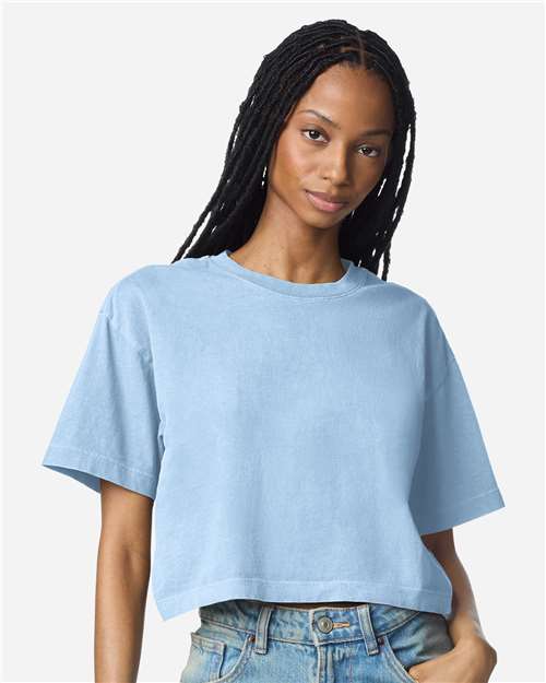 American Apparel - Women's Heavyweight Cotton Garment-Dyed Boxy Cropped Tee - 1302GD
