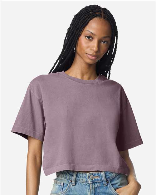 American Apparel - Women's Heavyweight Cotton Garment-Dyed Boxy Cropped Tee - 1302GD