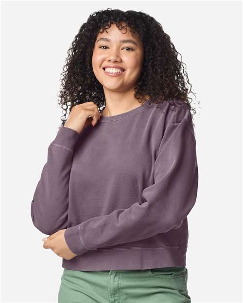 Comfort Colors - Women's Garment-Dyed Mid-Length Crewneck Sweatshirt - 1566L