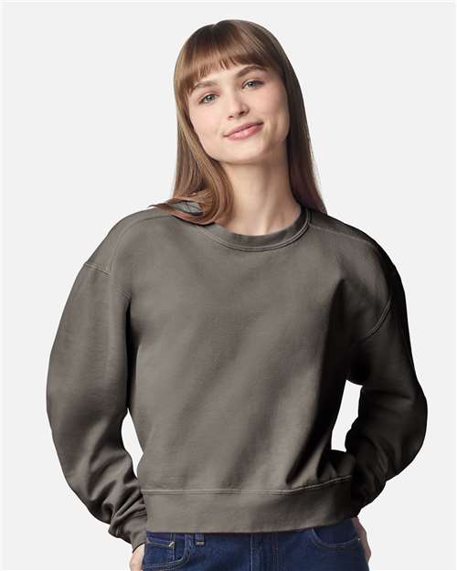 Comfort Colors - Women's Garment-Dyed Mid-Length Crewneck Sweatshirt - 1566L