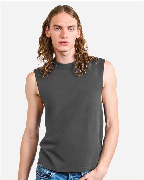 American Apparel - Unisex Heavyweight Cotton Garment-Dyed Boxy Muscle Tee - 207GD