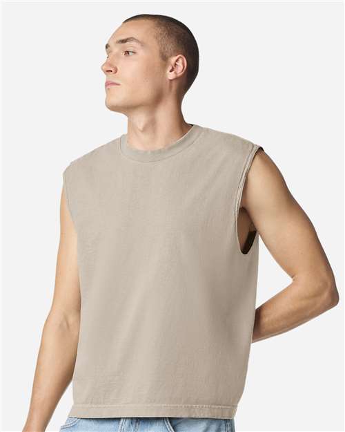 American Apparel - Unisex Heavyweight Cotton Garment-Dyed Boxy Muscle Tee - 207GD