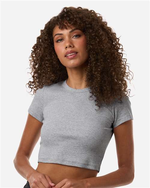 American Apparel - Women's Baby Rib Fitted Cropped Tee - BR210