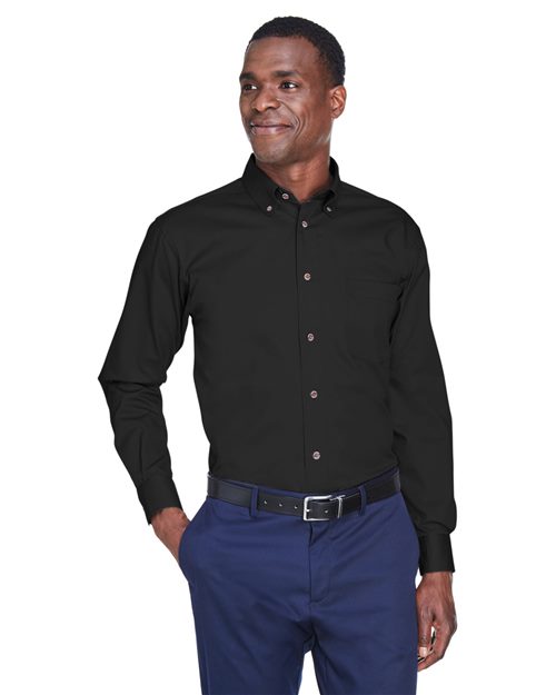 Harriton - Camisa de sarga Easy Blend™ para hombre - M500