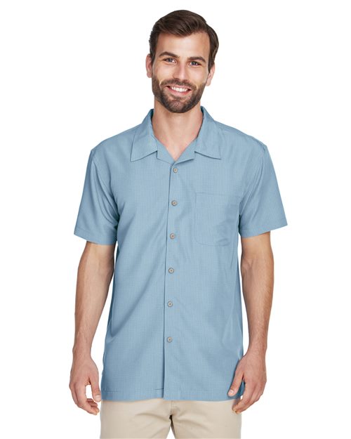 Harriton - Men's Barbados Textured Camp Shirt - M560