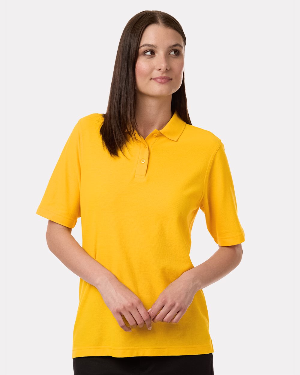 Harriton - Polo de piqué Maverick CVC para mujer - M105W