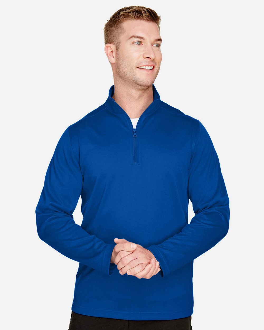 Harriton - Suéter con cremallera de un cuarto y protección contra enganches Advantage para hombre - M748