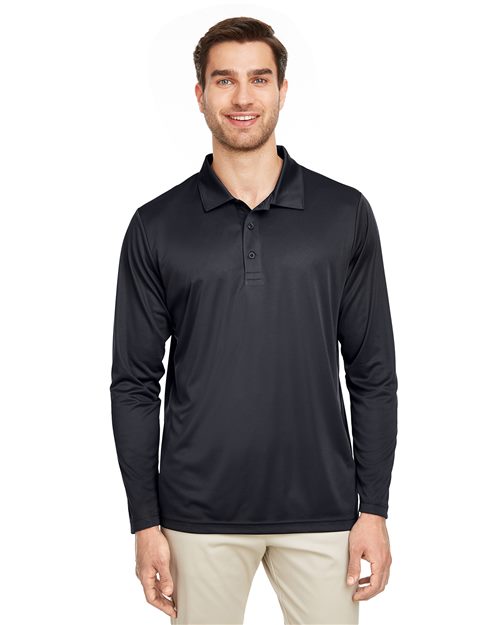 Polo de manga larga de alto rendimiento Team 365 para hombre - TT51L