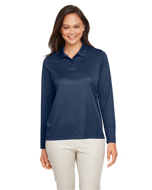 Polo de manga larga de alto rendimiento Team 365 para mujer - TT51LW