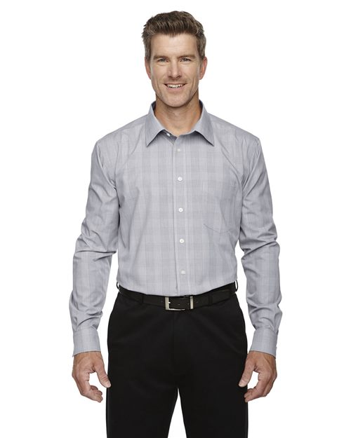 Devon & Jones - Men's Crown Collection® Glen Plaid Woven Dress Shirt - DG520