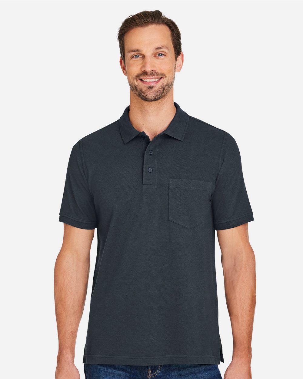 Harriton - Polo de algodón con bolsillo protector Valiant para hombre - M205P