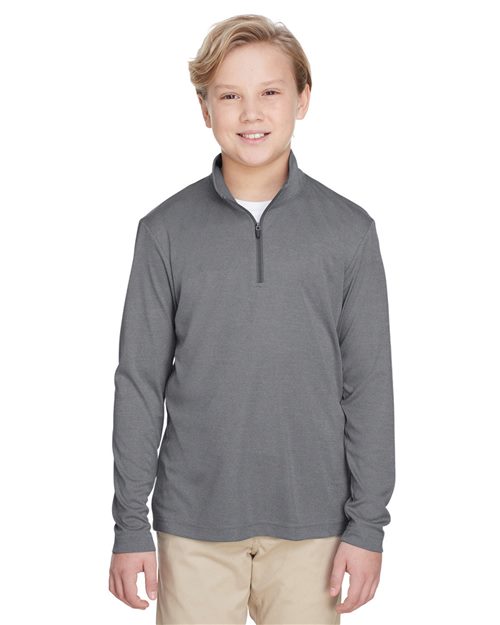 Team 365 - Youth Zone Sonic Heather Performance Quarter-Zip Pullover - TT31HY