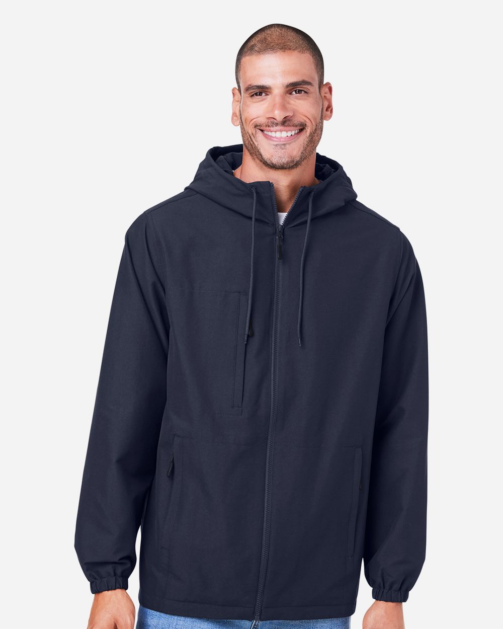 Harriton - Chaqueta unisex de sarga flexible con capucha - M73