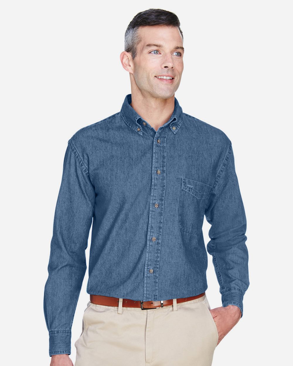 Harriton - Camisa vaquera para hombre - M550