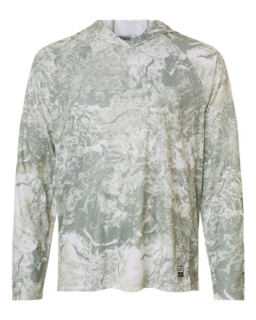 HUK - Men's Pursuit Mossy Oak Printed Hooded Long Sleeve T-Shirt - H12L0047